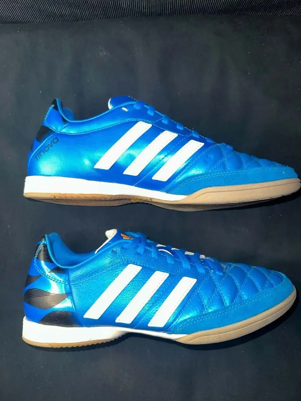 No.50 Adidas 11nova IN Indoor Soccer Shoes Solar Blue White M17717